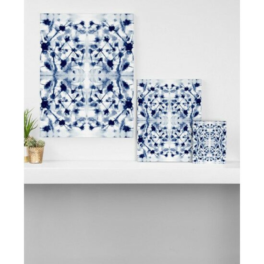 Home Decor * | Best Sale Deny Designs Jacqueline Maldonado Cosmic Connections Blue Art Canvas 16 20 No Color