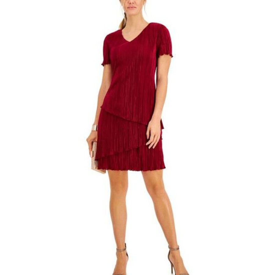 Women * | Buy Connected Petite Jacquard Sheath Dress