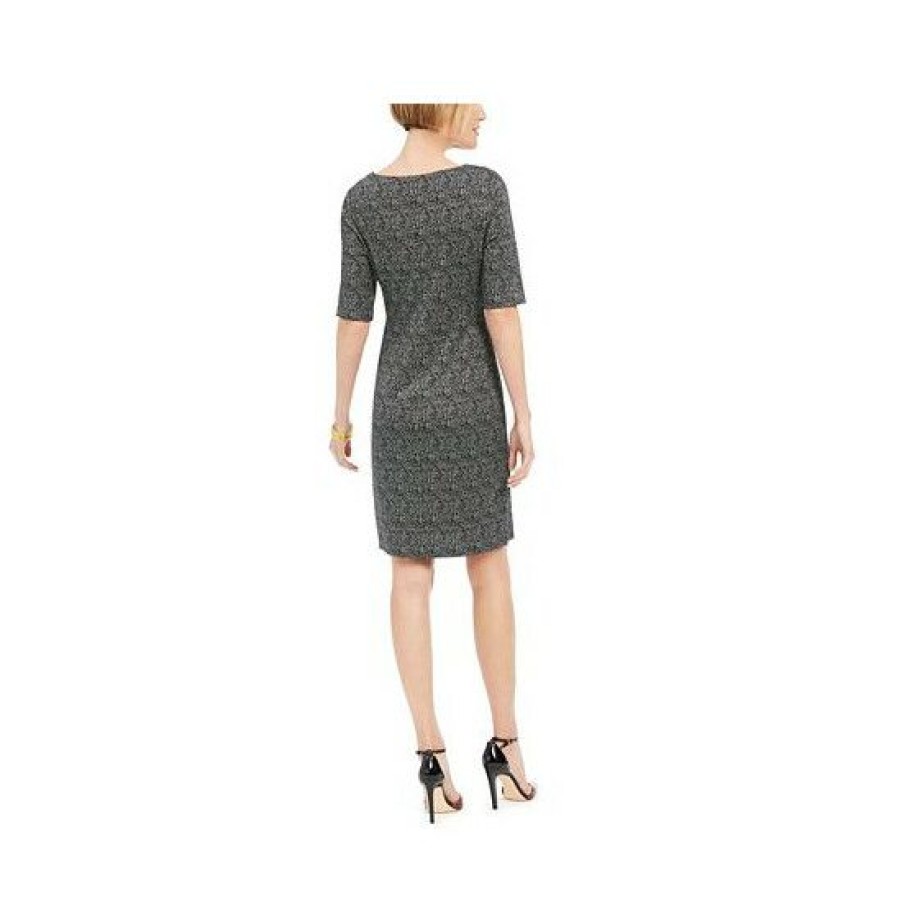 Women * | Brand New Connected Petite Starburst Sheath Dress Black