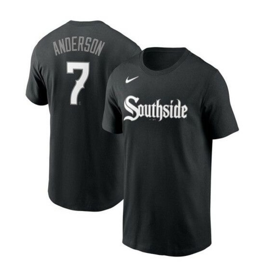 T-Shirt * | Promo Nike Men'S Tim Anderson Chicago White Sox 2021 City Connect Name Number T-Shirt Black