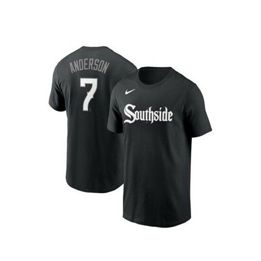 T-Shirt * | Promo Nike Men'S Tim Anderson Chicago White Sox 2021 City Connect Name Number T-Shirt Black