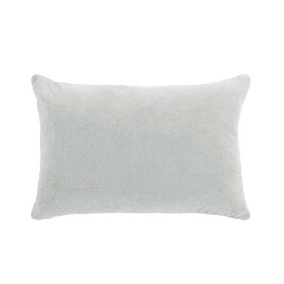 Bed & Bath * | Best Pirce French Connection Liam Velvet 16 X 24 Decorative Throw Pillows Light Grey