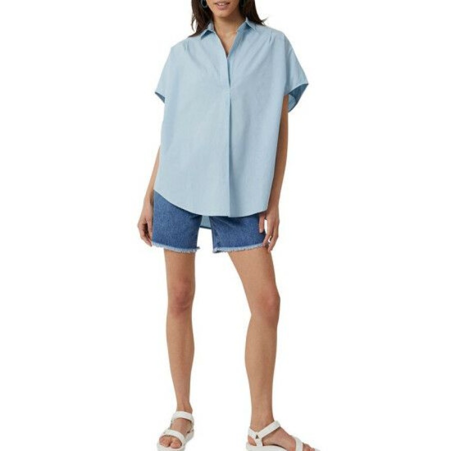 Women * | Outlet French Connection Cele Rhodes Cotton Top