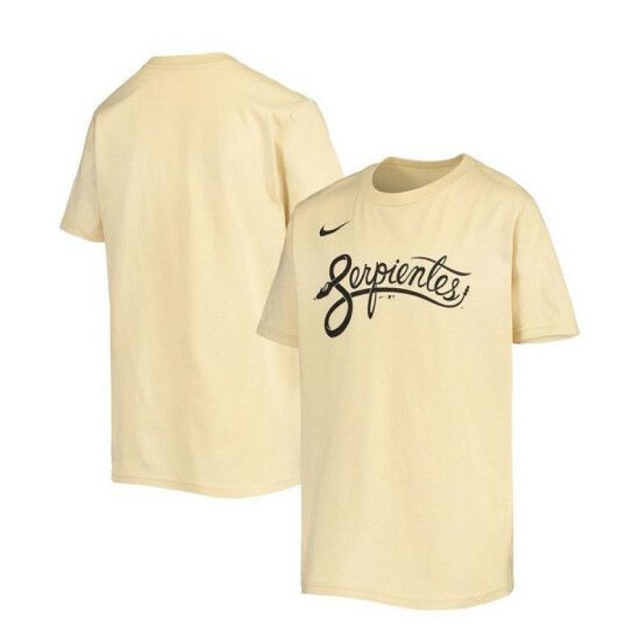 T-Shirt * | Discount Nike Youth Boys Arizona Diamondbacks 2021 City Connect Wordmark T-Shirt Cream