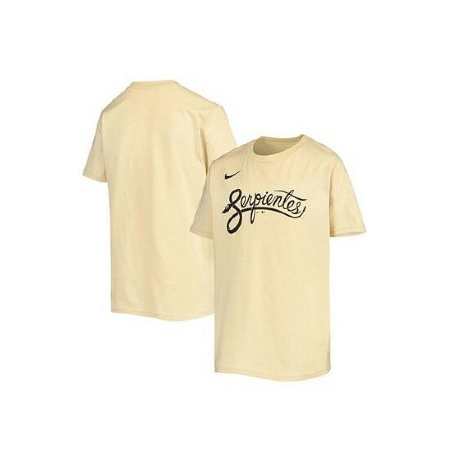 T-Shirt * | Discount Nike Youth Boys Arizona Diamondbacks 2021 City Connect Wordmark T-Shirt Cream