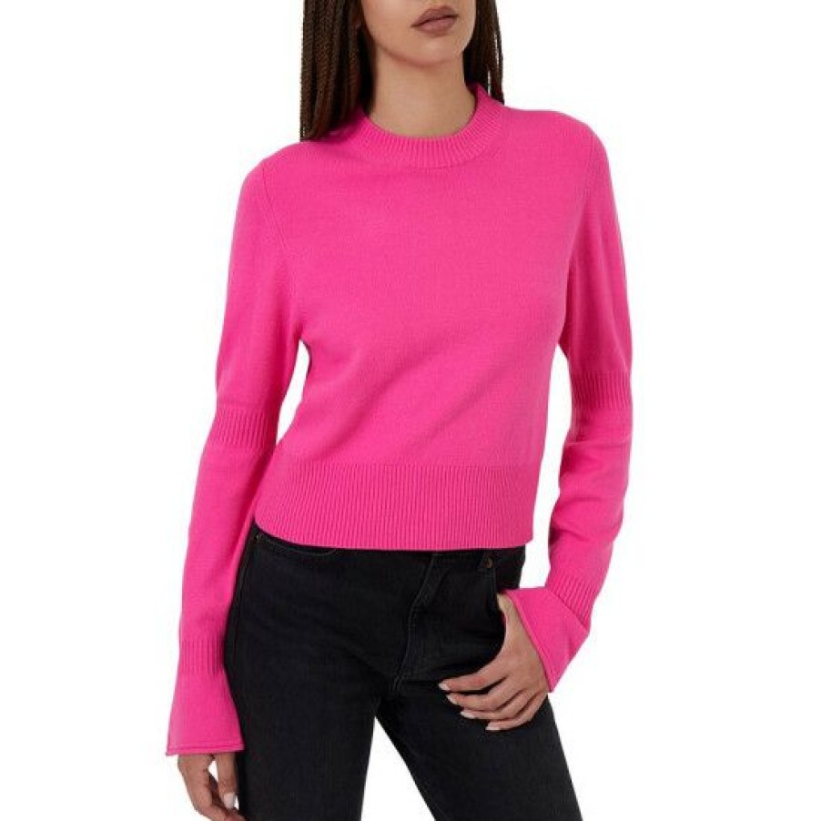 Women * | Best Pirce French Connection Women'S Babysoft Rib-Inset-Long-Sleeve Sweater