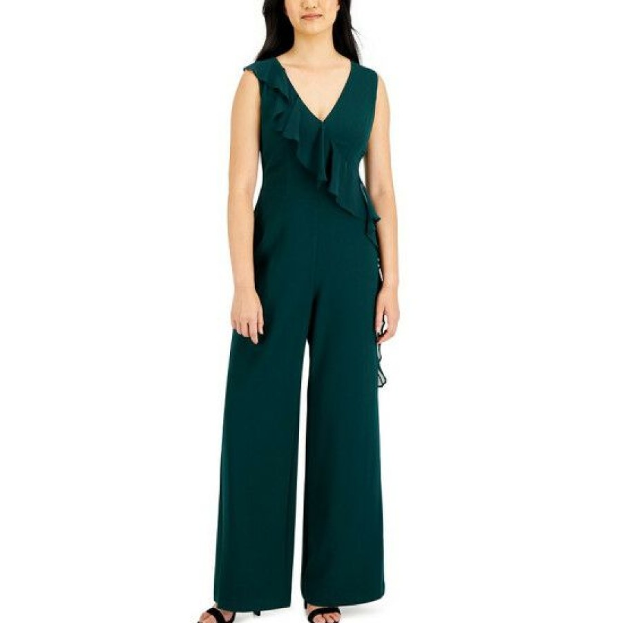 Women * | Best Deal Connected Ruffled Jumpsuit