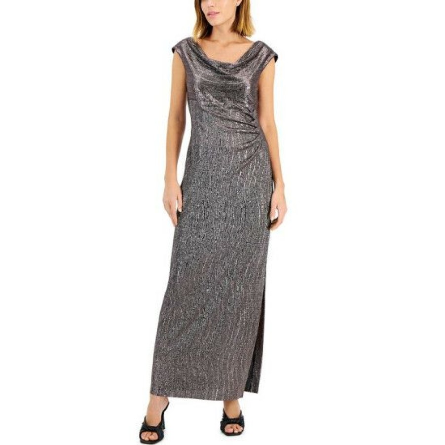 Women * | Top 10 Connected Textured Metallic Gown Copper