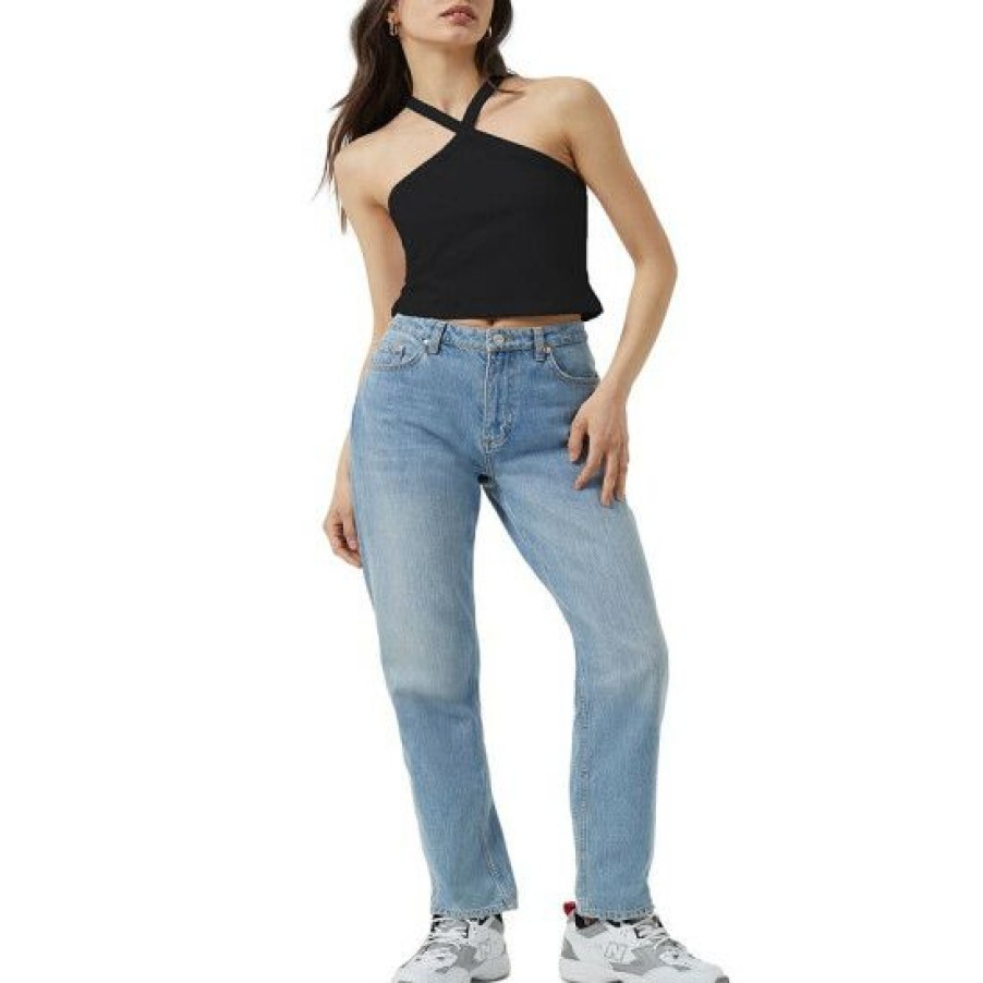 Women * | Budget French Connection Women'S Rebi Cropped Halter Top