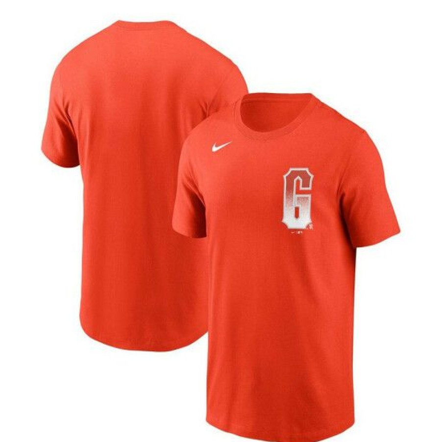 T-Shirt * | Flash Sale Nike Men'S San Francisco Giants 2021 City Connect Wordmark T-Shirt Orange