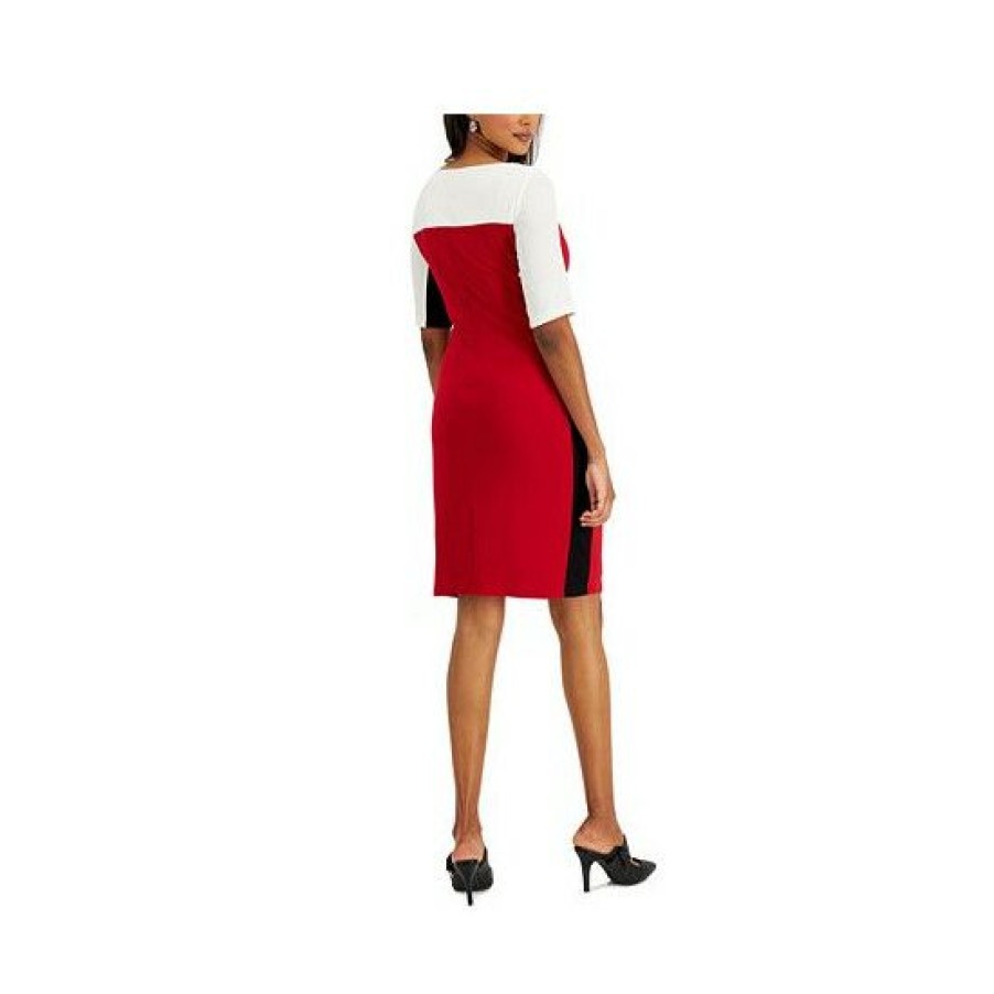 Women * | Coupon Kasper Colorblocked Sheath Dress