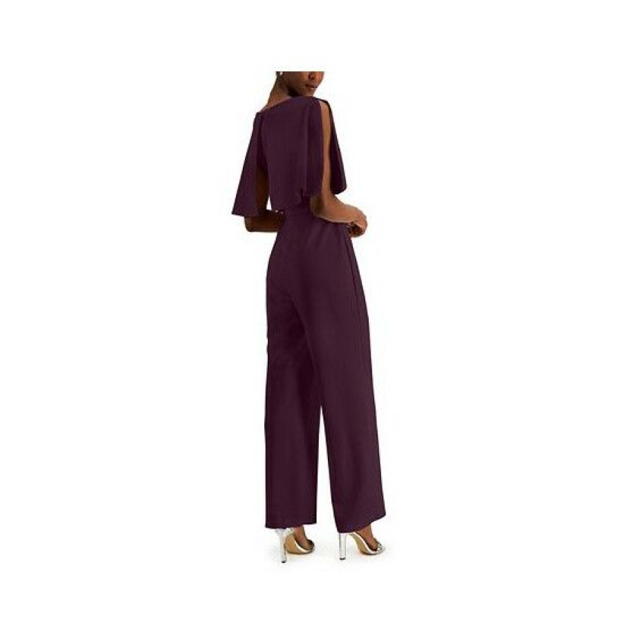 Women * | Top 10 Connected Petite Popover Jumpsuit Bordeux