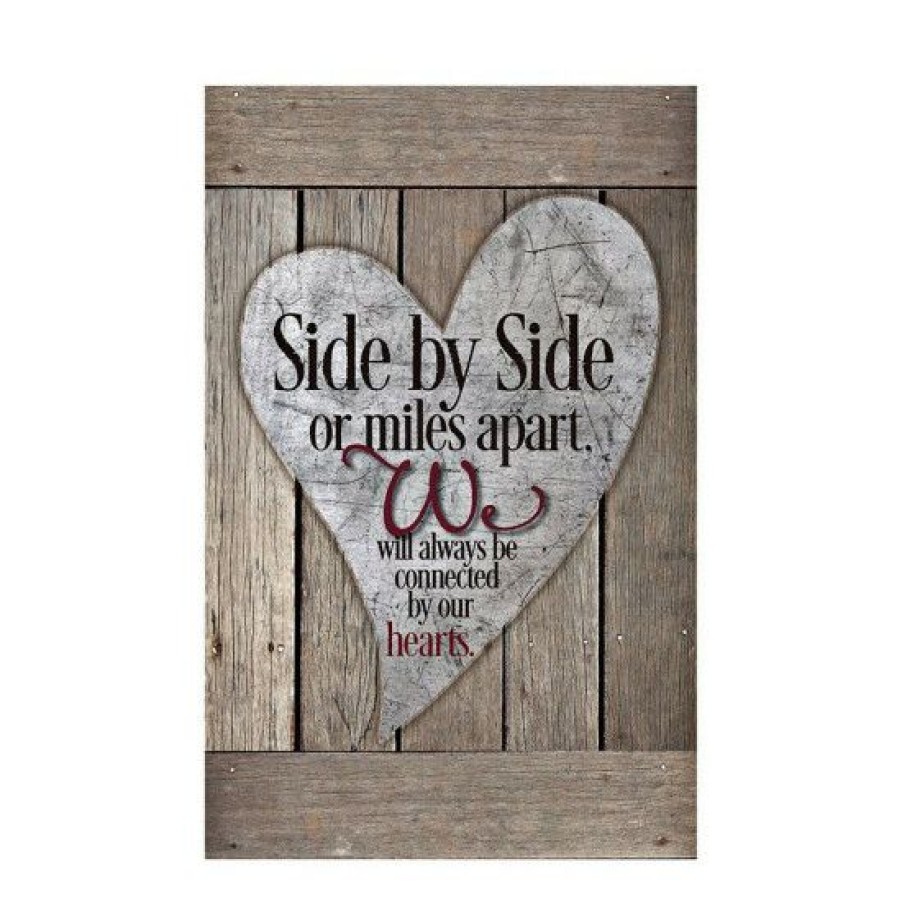 Home Decor * | Brand New Dexsa Side By Side Or Miles Apart, We Will Always Be Connected By Their Hearts New Horizons Wood Plaque, 6 X 9 No Color